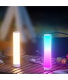 Lampe de table/nuit LED RGBIC+CCT rechargeable - 32cm, Bluetooth, Blanc, dimmable par touche, IP20 intérieur