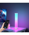 Lampe de table/nuit LED RGBIC+CCT rechargeable - 32cm, Bluetooth, Blanc, dimmable par touche, IP20 intérieur
