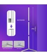Lampadaire d'angle RGBIC 120cm - Noir, contrôle par application Wifi et télécommande