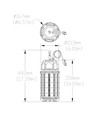 Lampe de travail LED 150W avec mousqueton et câble de 5m - 5000K, prise Schuko