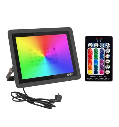 Projecteur LED RGB 30W - Lampe de travail, IP66