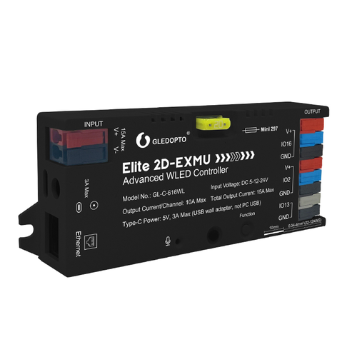 Contrôleur WLED Gledopto GL-C-616WL - 5V (75W) 12V (180W) 24V (360W)