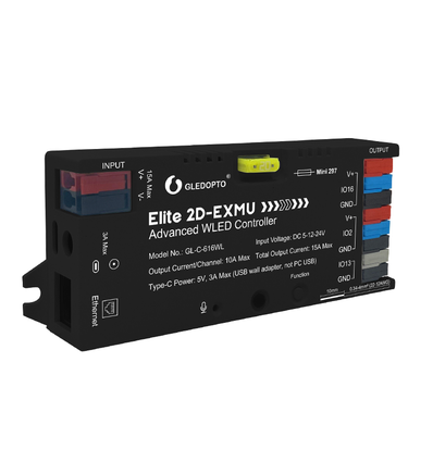 Contrôleur WLED Gledopto GL-C-616WL - 5V (75W) 12V (180W) 24V (360W)