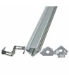 Kit de montage VT-7104 2000mm - avec diffuseur pour coin de bande LED, argent, paquet de 2 pièces