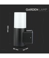 Vt-7616 lampe murale de jardin GU10 - boîtier en aluminium, noir IP54