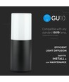 Vt-7616 lampe murale de jardin GU10 - boîtier en aluminium, noir IP54