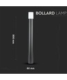 Vt-7618 lampe borne GU10 - boîtier en aluminium, noir IP54