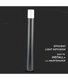Vt-7618 lampe borne GU10 - boîtier en aluminium, noir IP54
