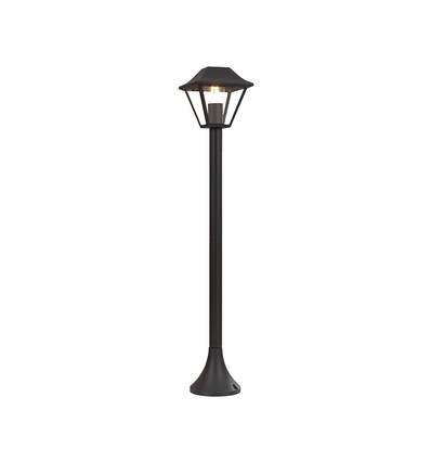 Bornier classique E27 - noir mat, verre clair