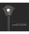 Bornier classique E27 - noir mat, verre clair