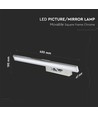 Lampe tableau/miroir 455 VT-7009CH 9W - mobile, chrome, 3000K