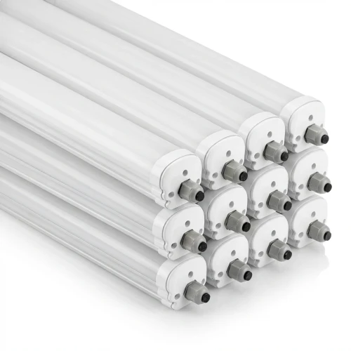 12 pcs. V-Tac réglette LED étanche 36W - 120 cm, 120lm/W, câblage traversant, IP65, 230V