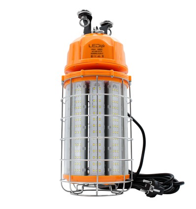 Projecteur de chantier LED 150W avec aimant et 5m de câble - 5000K, fiche schuko, montage magnétique