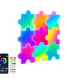 Lot de 9 lampes murales Puzzle RGBIC - kit complet de 9 pièces