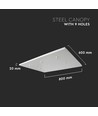 Pavillon pour 9 suspensions - Blanc mat, 80 x 60 x 2cm