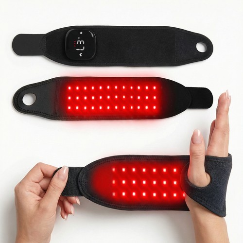 Bandage de luminothérapie pour poignet et mains - Infrarouge, avec batterie, support de poignet