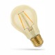 Ampoule LED E27 4,9W - A60, filament, verre ambré, blanc extra chaud