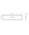 Dalle LED 120x30, 32W - 140 lm/W, bord blanc