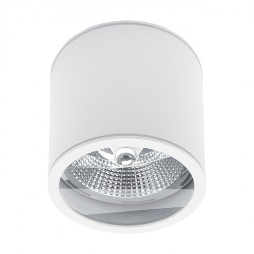 Plafonnier AR111, GU10 - IP44, blanc, aluminium, en saillie, sans source lumineuse