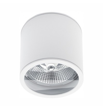 Plafonnier AR111, GU10 - IP44, blanc, aluminium, en saillie, sans source lumineuse