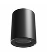 Spot en saillie GU10 - Noir, IP44, rond, plafonnier, sans source lumineuse