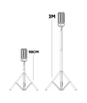 Projecteur de chantier LED 150W, 3,4m avec trépied inclus - 5000K, câble 5m, fiche schuko