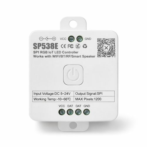 Contrôleur de ruban RGBIC SP538E - Wifi, Bluetooth, RF, 5V/12V/24V