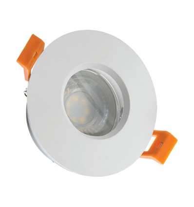 Spot encastrable GU10, IP65 - Blanc, rond, sans source lumineuse
