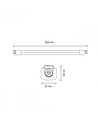 Réglette LED 150cm 45W Câblage traversant, 5400lm, IP65, industrie/atelier