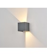 LEDlife CUBIC 6W væglampe - Sort, firkantet, op/ned, justerbar, inde / ude, videresløjfning, IP65, inkl. lyskilde