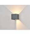 LEDlife CUBIC 6W væglampe - Sort, firkantet, op/ned, justerbar, inde / ude, videresløjfning, IP65, inkl. lyskilde