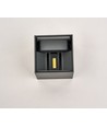 LEDlife CUBIC 6W væglampe - Sort, firkantet, op/ned, justerbar, inde / ude, videresløjfning, IP65, inkl. lyskilde