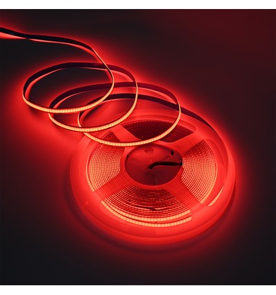 Ruban LED COB Rouge 10m 9W/m - 24V DC, IP20, 320 LED/m