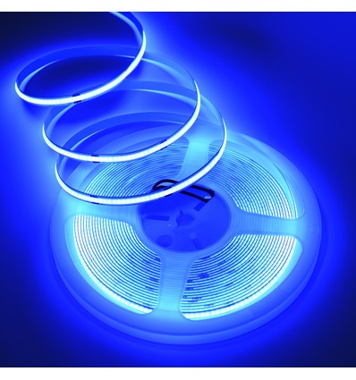 Ruban LED COB Bleu 10m 9W/m - 24V DC, IP20, 320 LED/m