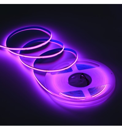 Ruban LED COB Violet 10m 9W/m - 24V DC, IP20, 320 LED/m
