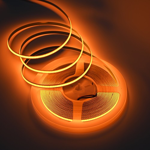 Ruban LED COB Orange 10m 9W/m - 24V DC, IP20, 320 LED/m