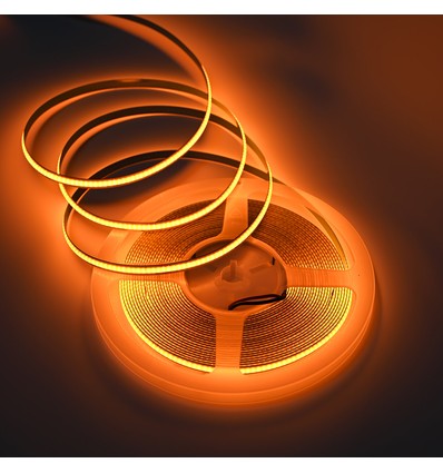 Ruban LED COB Orange 10m 9W/m - 24V DC, IP20, 320 LED/m