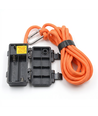 Corde lumineuse orange 5m - mousqueton, max. 80 kg