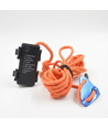 Corde lumineuse orange 5m - mousqueton, max. 80 kg