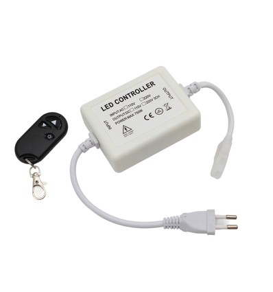 Variateur sans fil 230V avec télécommande - Incl. embout de finition, pour 230V (Slim COB), fonction mémoire, max. 50 m
