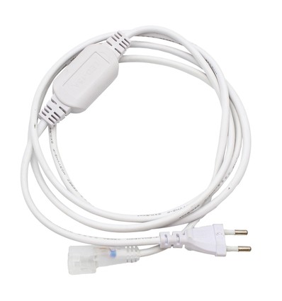 Prise 2m pour ruban LED 230V (Slim COB) - Avec bouchon de fin, 230V