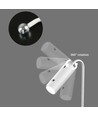 Lampe LED 3-en-1 rechargeable - Magnétique, blanche, dimmable, avec pied et 2 supports de montage