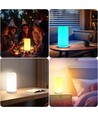 Lampe de table/chevet LED RGBIC+CCT - Blanc, commande tactile, IP20 intérieur