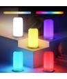 Lampe de table/chevet LED RGBIC+CCT - Blanc, commande tactile, IP20 intérieur
