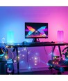 Lampe de table/chevet LED RGBIC+CCT - Blanc, commande tactile, IP20 intérieur