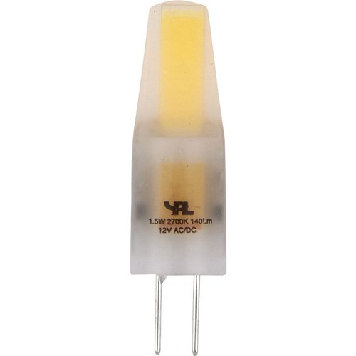 Ampoule LED G4 1,5W dimmable, 12V - 140lm, COB, verre dépoli, blanc chaud