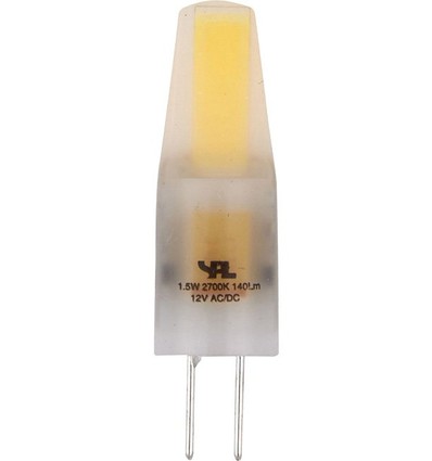 Ampoule LED G4 1,5W dimmable, 12V - 140lm, COB, verre dépoli, blanc chaud
