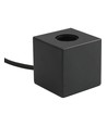 Lampe à poser Cube E27 - Noir satiné, max. 60W, sans source lumineuse
