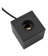Lampe à poser Cube E27 - Noir satiné, max. 60W, sans source lumineuse