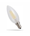 Ampoule LED flamme E14 4W - C35, filament, verre clair